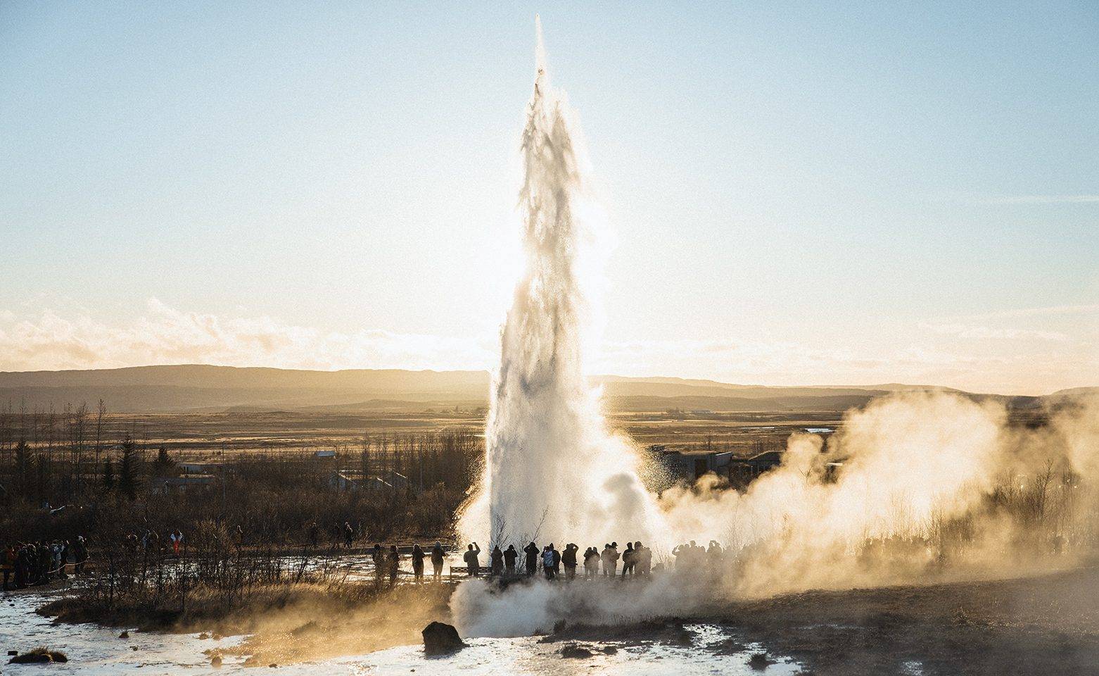 Geysir Geothermal area - winter iceland - strokkur